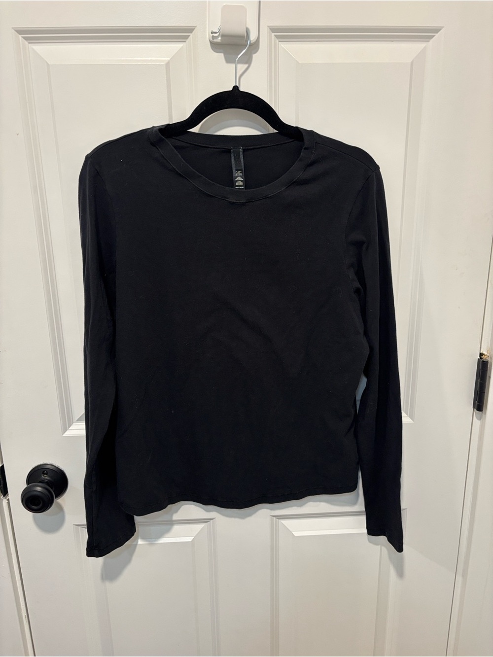 SKIMS Black Long Sleeve Crew Neck Tee - Size 3X